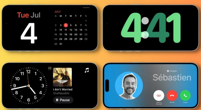 镇原苹果手机维修分享iOS17横屏充电待机显示有什么好处 